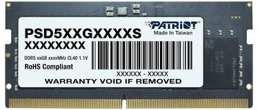 Оперативная память 8Gb DDR5 4800MHz Patriot Signature SO-DIMM (PSD58G480041S) - фото 1 - id-p113379289