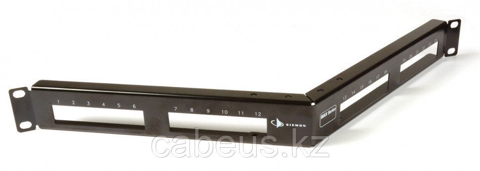 Коммутационная патч-панель Siemon MAX, 19", 1HU, портов: 24хkeystone, кат. 5-7A, универсальная, экр., - фото 1 - id-p113395216