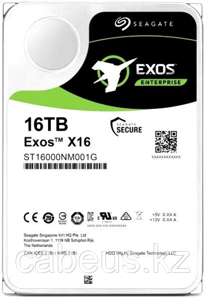 Жёсткий диск 16Tb SAS Seagate Exos X16 (ST16000NM002G) - фото 1 - id-p113361747