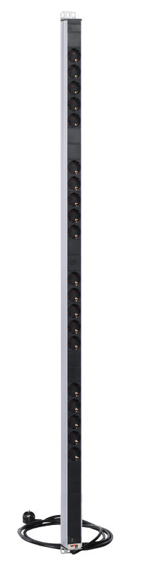 Блок силовых розеток Rem Rem-16, вертикальный, неуправляемый, Shuko х 20, вход колодка, 1 463мм 16А, - фото 1 - id-p113385226