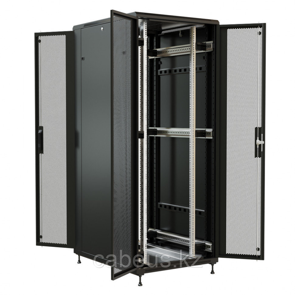 Шкаф серверный напольный WRline TT, IP20, 32U, 1610х800х800 мм (ВхШхГ), дверь: двойная распашная, перфорация, - фото 3 - id-p113392116