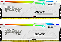 Оперативная память 64Gb DDR5 6000MHz Kingston Fury Beast White RGB (KF560C40BWAK2-64) (2x32Gb KIT)