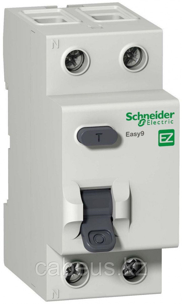 Устройство защитного отключения Schneider Electric Easy9, тип: А, 2 модуль, 2Р, 63А/100мА, 1 модуль ш = 18 мм - фото 1 - id-p113383294