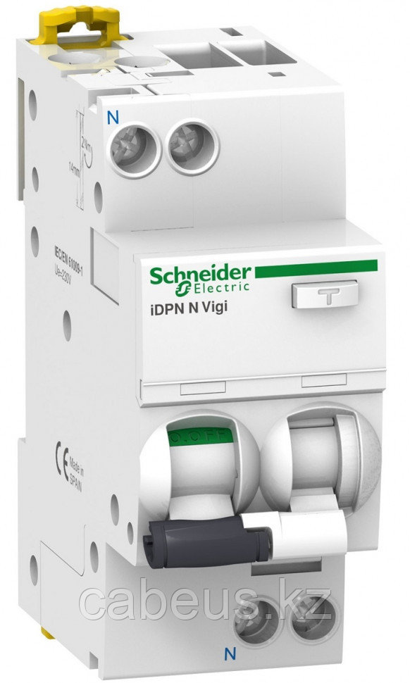 Устройство защитного отключения Schneider Electric Acti 9, тип: А, 4 модуль, C класс, 1Р, 10А/10мА, 1 модуль ш - фото 1 - id-p113383305
