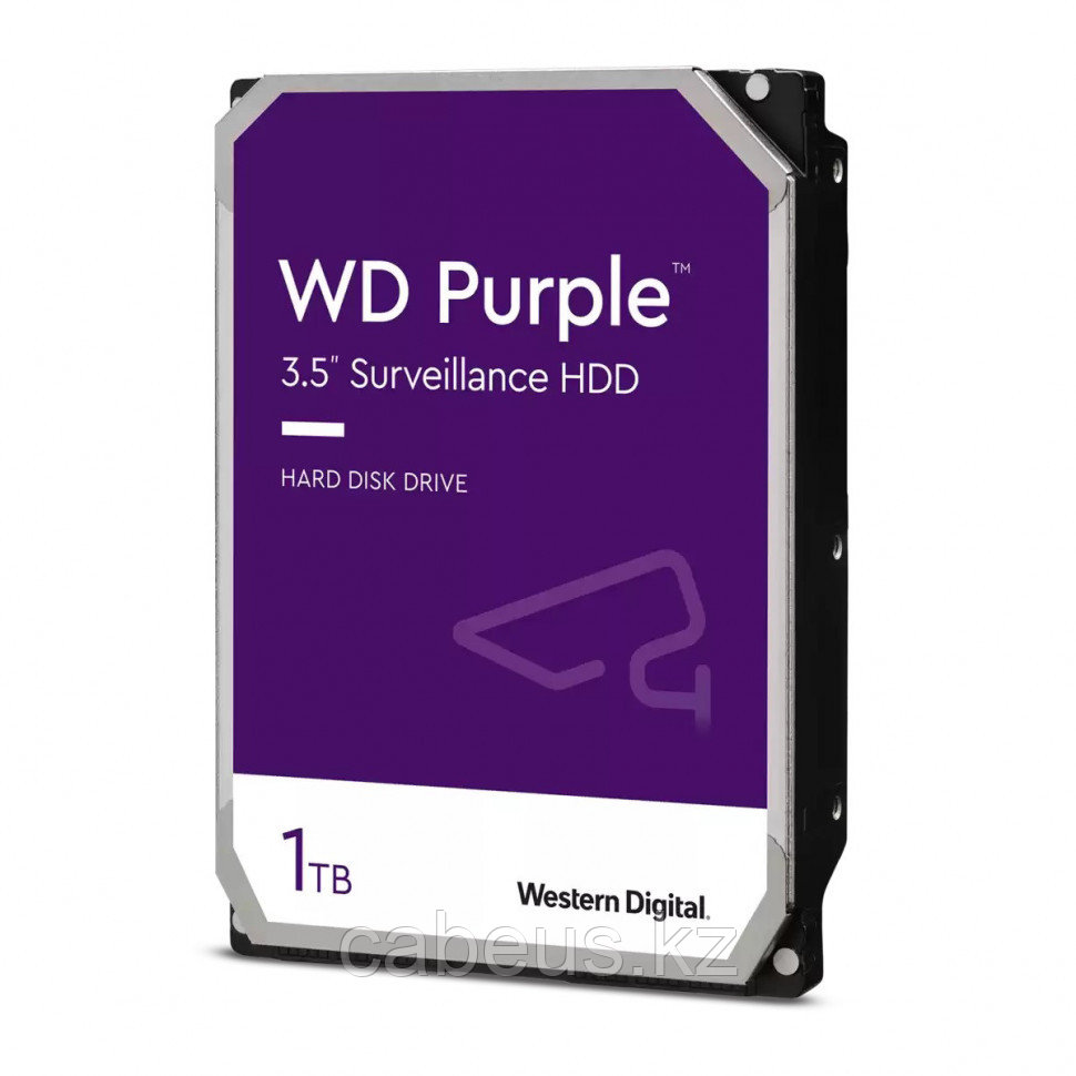 Жёсткий диск WD Purple, 1 ТБ, SATA, 5 400 rpm, WD10PURZ - фото 1 - id-p113386424
