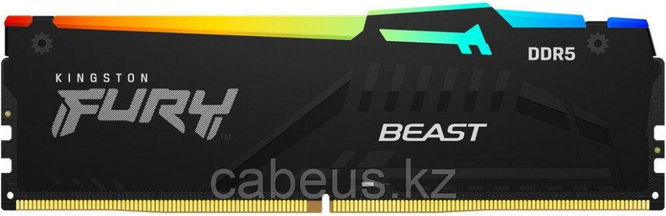 Оперативная память 16Gb DDR5 5600MHz Kingston Fury Beast RGB (KF556C40BBA-16) - фото 1 - id-p31702472