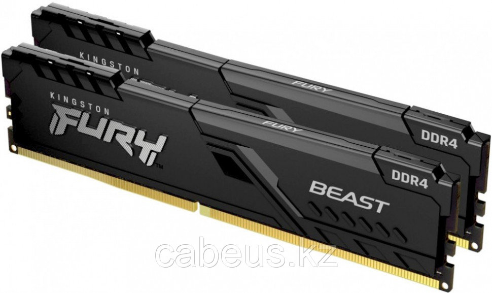 Оперативная память 8Gb DDR4 3200MHz Kingston Fury Beast Black (KF432C16BBK2/8) (2x4Gb KIT) - фото 1 - id-p31702451