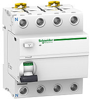 Устройство защитного отключения Schneider Electric Acti 9, тип: AC, 8 модуль, 4Р, 100А/100мА, 1 модуль ш = 9