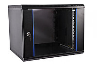 Шкаф телекоммуникационный настенный ЦМО ШРН-Э, 19", 9U, 476х600х520 мм (ВхШхГ), дверь: стекло, боковая панель: