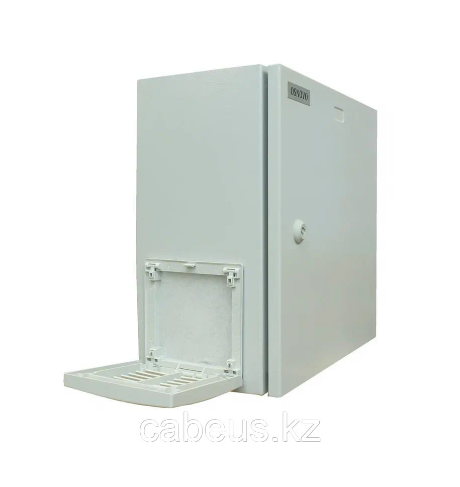 Шкаф уличный всепогодный укомплектованный настенный OSNOVO, IP66, корпус: сталь листовая, 400х400х210 мм - фото 4 - id-p113389325