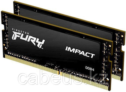 Оперативная память 16Gb DDR4 2666MHz Kingston Fury Impact SO-DIMM (KF426S15IBK2/16) (2x8Gb KIT) - фото 1 - id-p113379509