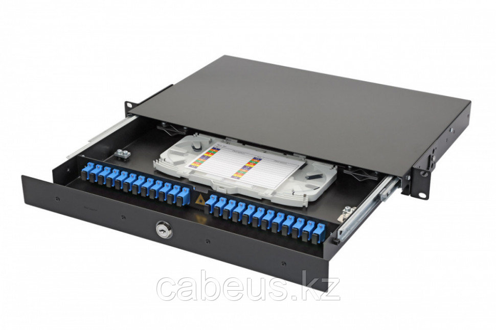 Коммутационная панель ВО Eurolan 47D-24, 1HU, портов: 24 SC/UPC (Simplex) OS2, установлено адаптеров: 12 - фото 1 - id-p113394455