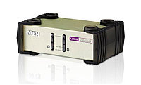 Переключатель KVM Aten, Altusen, портов: 2 х SPHD-18, 55х87х140 мм (ВхШхГ), USB, PS/2, цвет: металл