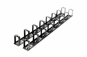 Организатор коммутационных шнуров ЦМО, 800х55х101 мм (ВхШхГ), вертикальный, 8 колец, для шкафов и стоек, цвет: