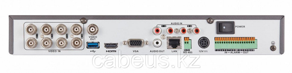 Видеорегистратор HIKVISION, гибридный, каналов: 8, H.265+/H.265/H.264+/H.264, 2x HDD, звук Да, порты: HDMI, 2x - фото 2 - id-p113386564