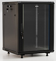 Шкаф телекоммуникационный настенный Hyperline TWB-FC, 19", 27U, 1316х600х600 мм (ВхШхГ), дверь: стекло,