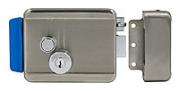 Электромеханический замок AccordTec, накладной, личинка и 5 ключей, AT-EL101, кнопка выхода, цвет: сталь,
