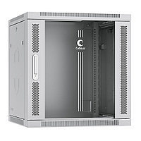Шкаф телекоммуникационный настенный Cabeus SH-05F, 19", 12U, 635х600х600 мм (ВхШхГ), дверь: стекло, боковая