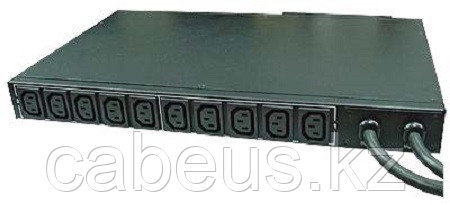Блок силовых розеток Eurolan, горизонтальный, неуправляемый, IEC 320 C13 х 10, вход IEC 320 C13, шнур 3 м, 1U, - фото 1 - id-p113385448