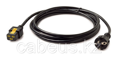 Силовой шнур APC, IEC 320 C19 , вилка Schuko CEE 7/7P, 3 м, 16А, цвет: чёрный - фото 1 - id-p113383531