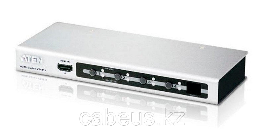 Переключатель KVM Aten, Altusen, портов: 4 х HDMI (Type A), 25х80х20 мм (ВхШхГ), RS232, цвет: металл - фото 1 - id-p113399440