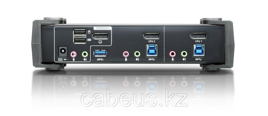 Переключатель KVM Aten, портов: 2, 55,5х88х210 мм (ВхШхГ), USB, цвет: чёрный - фото 3 - id-p113399456