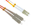 Коммутационный шнур оптический Hyperline, Duplex SC/LC (UPC/UPC), OM1 62,5/125, LSZH, Ø 2мм, 30м, цвет: