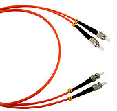 Коммутационный шнур оптический Hyperline, Duplex FC/ST (UPC/UPC), OM1 62,5/125, LSZH, Ø 2мм, 50м, цвет: