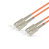Коммутационный шнур оптический Hyperline, Duplex SC/SC (UPC/UPC), OM1 62,5/125, LSZH, Ø 2мм, 50м, цвет: