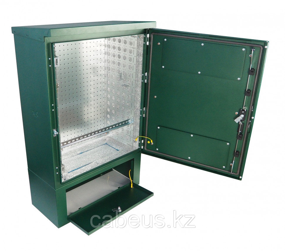 Шкаф уличный всепогодный настенный ЦМО ШТВ-Н, IP65, 6U, корпус: металл, 400х600х500 мм (ВхШхГ), цвет: зелёный - фото 2 - id-p113389398