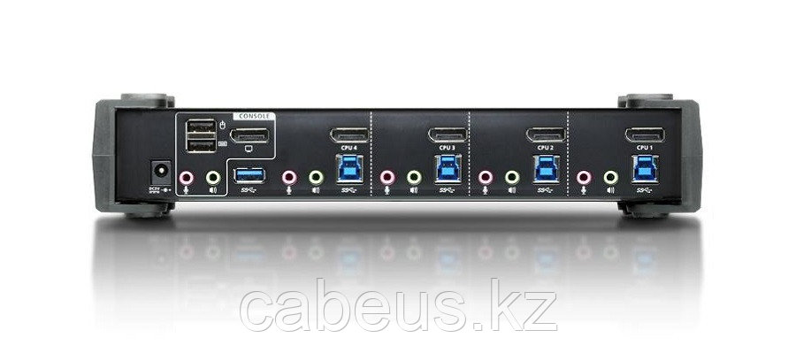 Переключатель KVM Aten, портов: 4, 55,5х88х270 мм (ВхШхГ), USB, цвет: чёрный - фото 4 - id-p113399468