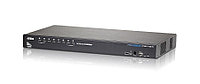 Переключатель KVM Aten, портов: 8, 44х256,6х437,2 мм (ВхШхГ), USB, цвет: чёрный