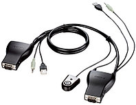 Переключатель KVM D-Link, портов: 2 х VGA D-SUB (HDB-15), 21,5х56х78 мм (ВхШхГ), USB, PS/2