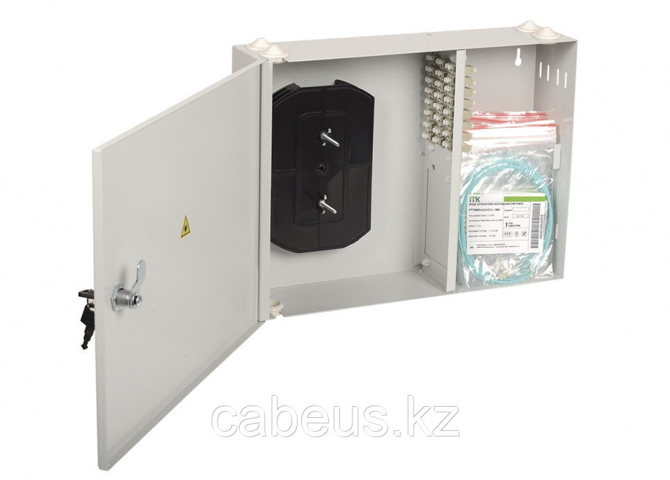 Кросс-панель ITK портов: 24 SC (Duplex) OM2, установлено адаптеров: 12 невыдвижная, настенная, цвет: серый - фото 1 - id-p113394571