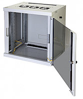 Шкаф телекоммуникационный настенный Eurolan F30, 19", 9U, 490х600х450 мм (ВхШхГ), дверь: стекло, разборный,