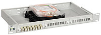 Кросс-панель ITK, 1HU, портов: 24 SC (Duplex) OM2, установлено адаптеров: 8 невыдвижная, прямая, цвет: серый