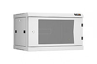 Шкаф телекоммуникационный настенный TLK Classic II, 19", 6U, 370х600х450 мм (ВхШхГ), дверь: стекло, боковая