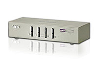 Переключатель KVM Aten, портов: 4 х USB, 44х765х200 мм (ВхШхГ), цвет: металл