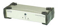 KVM Aten қосқышы, порттары: 3 x DVI-D, 55,5x88x210 мм (ВхШхГ), USB, түсі: металл