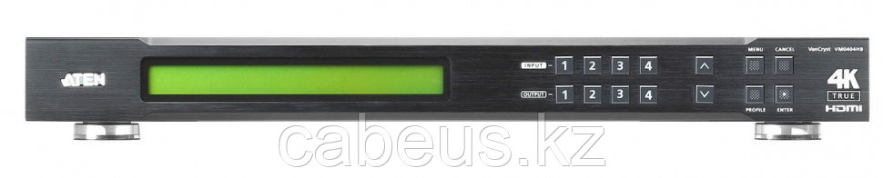 Переключатель KVM Aten, портов: 4 х HDMI (Type A), 44х153х437,2 мм (ВхШхГ), USB, RS232, True 4K, цвет: чёрный - фото 2 - id-p113399507