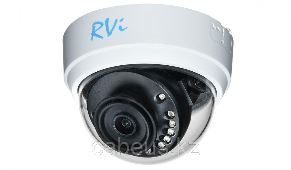Аналоговая видеокамера RVI, купольная, помещение, 2Мп, 1/2,7 , 1920х1080, 25к/с, ИК, AHD; CVBS; CVI; TVI, - фото 1 - id-p113386681