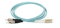 Коммутационный шнур оптический ITK, Duplex LC/FC (UPC/UPC), OM3 50/125, LSZH, 100м, цвет: голубой,