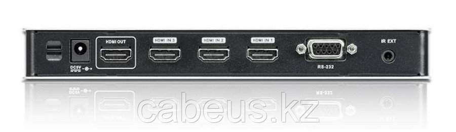 Переключатель KVM Aten, портов: 4 х HDMI (Type A), 25х82,5х200 мм (ВхШхГ), RS232, цвет: металл - фото 3 - id-p113399527