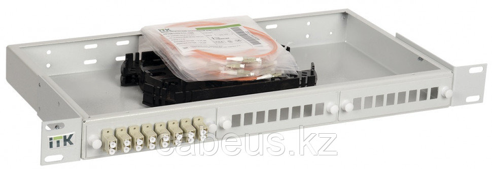 Кросс-панель ITK, 1HU, портов: 24 SC/UPC (Simplex) OM2, установлено адаптеров: 6 невыдвижная, прямая, цвет: - фото 1 - id-p113394648
