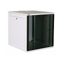 Шкаф телекоммуникационный настенный Lande EURObox, 19", 9U, 462х540х600 мм (ВхШхГ), дверь: стекло, боковая