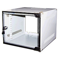 Шкаф телекоммуникационный настенный TWT Lite, 10", 9U, 501х300х310 мм (ВхШхГ), дверь: стекло, боковая панель:
