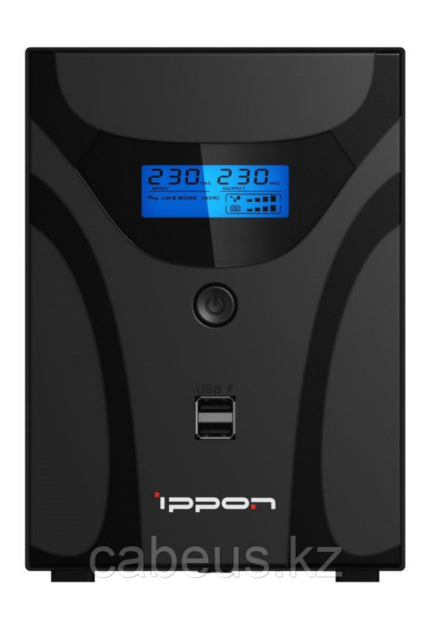 ИБП IPPON Smart Power Pro II, 1600ВА, usb кабель в комплекте, линейно-интерактивный, напольный, 139х364х195 - фото 4 - id-p113384620