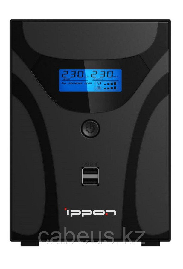 ИБП IPPON Smart Power Pro II, 2200ВА, usb кабель в комплекте, линейно-интерактивный, напольный, 139х364х195 - фото 4 - id-p113384621