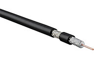 Hyperline RG6 коаксиалды кабелі, PE, екі қабатты қалқан (100% + 60%), 75 Ом, бухта, 500 м, сыртқы, түсі: