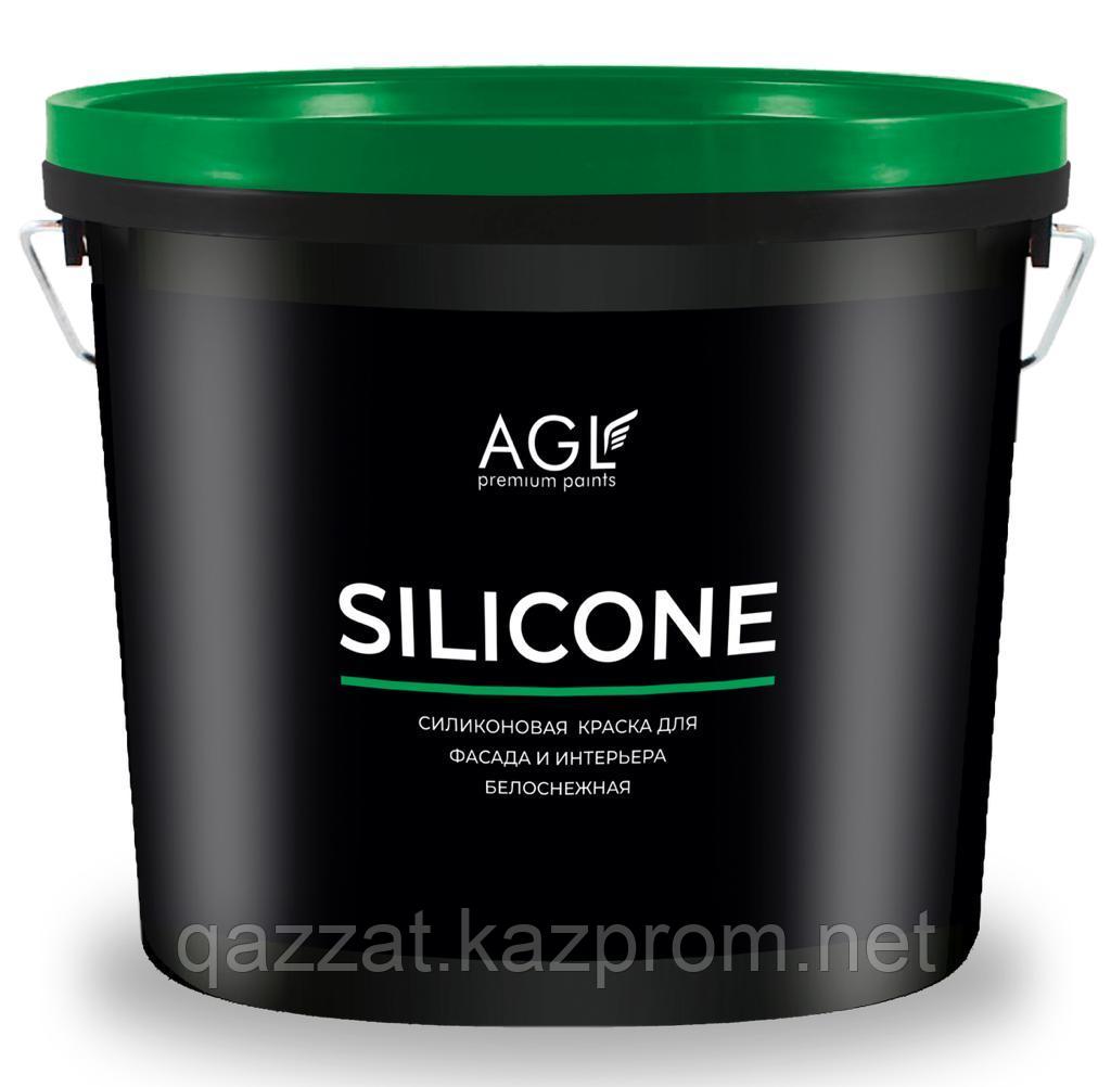 Силиконовая краска для фасада и интерьера"AGL SILICONE" 3кг.